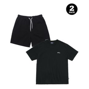 예일 (23SS) [ONEMILE WEAR] SMALL ARCH TEE + SWEAT SHORTS SET 블랙