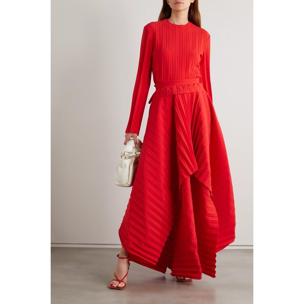 Pleated Stretch-cady Top 레드 17266703523669381