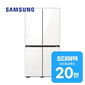 비스포크 냉장고 4도어 875L (글램 화이트) RF85DB90B135 렌탈 60개월 월 72500원