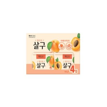 크리오 동산 살구 화장 세안 비누 100g X 4개