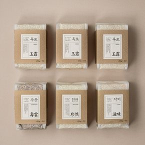 2인가구 선별조합미 혼합 1개월권 (450g x 6개) / 2회 배송