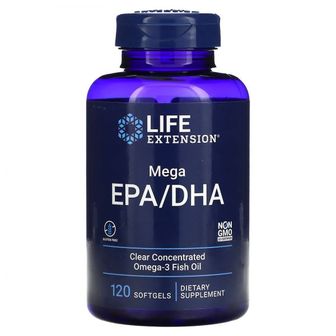  라이프익스텐션 Mega EPA,DHA 소프트젤 120정