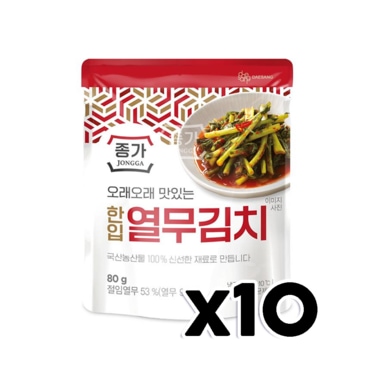  종가집 시원한 한입열무김치 80g x 10개