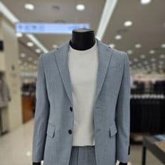 지이크 [24S/S] 라이트 블루투톤 린넨라이크 캐주얼자켓FIE4533