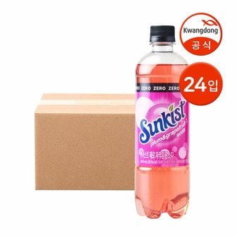  썬키스트 제로 자두자몽 소다 600ml 24입 / 탄산음료 제로