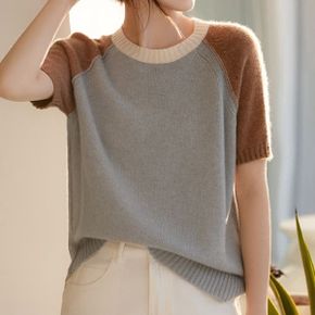 오들리 브라우니 반팔 니트_P337976912