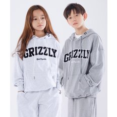 GRIZZLY 주니어 핸들자수 오버핏 후드티 JHT-J476