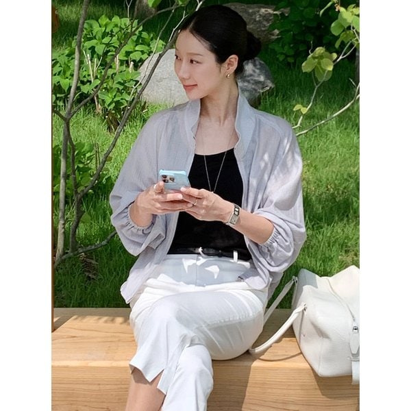 SIOT4198 시스루 링클 블루종_Light gray
