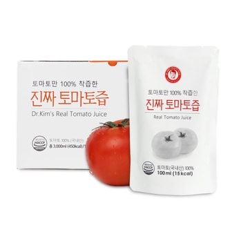 김재식 헬스푸드 [경상북도]김재식헬스푸드 진짜토마토즙 100ml x 30팩(총1박스)