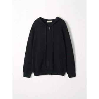 이지오 Formal Knit Zip Hoodie_Black