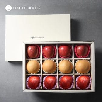 LOTTE HOTELS [명절 후 순차 배송][롯데호텔] 프리미엄 과일 선물세트 3호 (사과4과, 배4과, 애플망고4과)