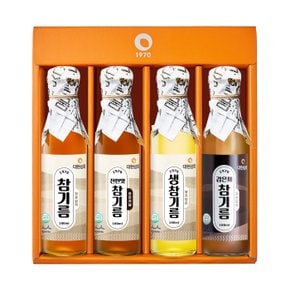 60년전통대현상회 4가지맛 참기름 180ml 4종 선물세트 (선물상자포장)