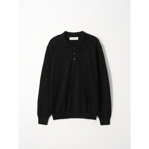 Essential Button collar Knit_Black