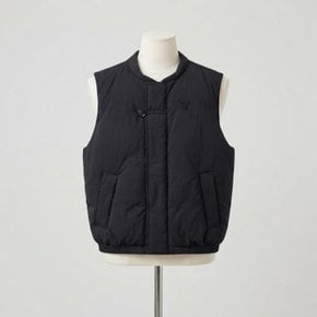 (W) 라운드넥 나일론 패딩 베스트 블랙 EVR SA264WVS01 BLK