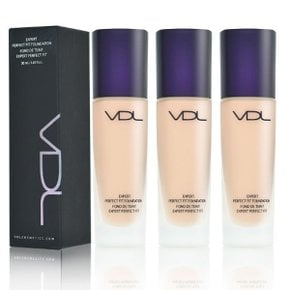 VDL 엑스퍼트 퍼펙트 핏 파운데이션 30ml A02 (핑크/미디엄톤의 21호) 3개