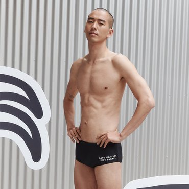 배럴 INAP 맨 퍼피 숏사각 수영복 블랙 (B5SMSMS130BLK)