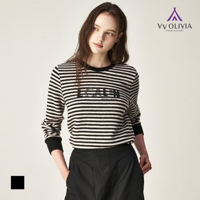 비비올리비아 기모 스트라이프 티셔츠_VVCAL5W9461