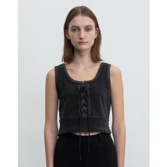 JSNY [23SS] Lace-up Top [Charcoal grey] JWTS3E911CG