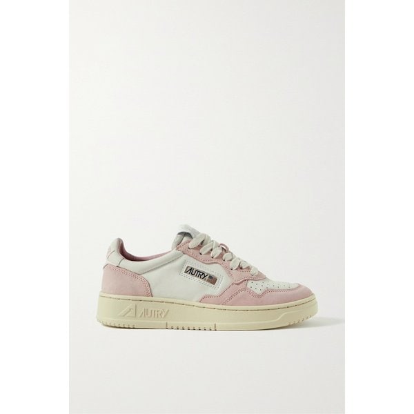 메달리스트 로우 스웨이드 가죽 스니커즈 핑크