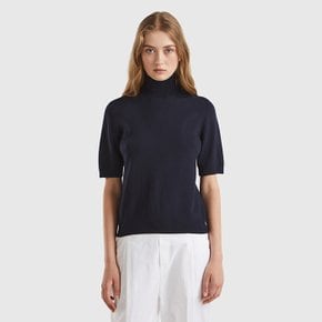 Turtleneck short-sleeved sweater_1035D203666U