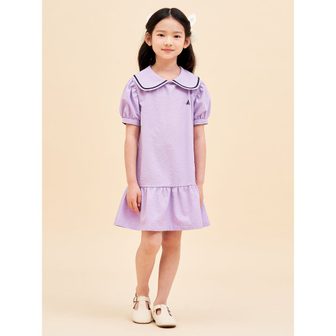 빈폴키즈 *시즌오프30%*[BEANPOLE KIDS] 시어서커 칼라 포인트 플레어 원피스  라이트 퍼플