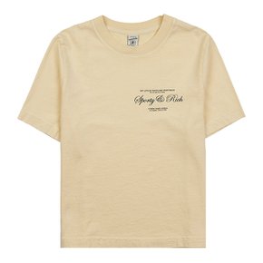 스크립트 로고 크롭 티셔츠 SCRIPT LOGO CROPPED T SHIRT ALMOND BLACK