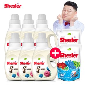 강호동의 쉬슬러 액상 세제 울전용 650ml 6개+세제리필 500ml 2개