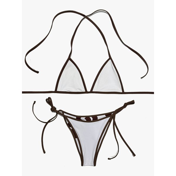 Zoe triangle bikini - mocha splash [classic]