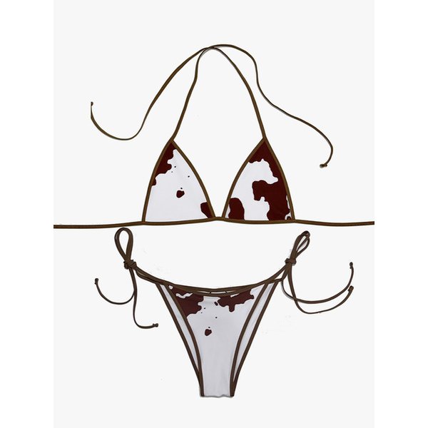 Zoe triangle bikini - mocha splash [classic]