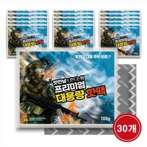 핫한날 국내산 흔드는 프리미엄 대용량 핫팩  100g X 30개 _P382004059