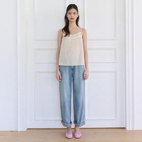 네크 레이스 슬리브리스 블라우스 T264MBL286W