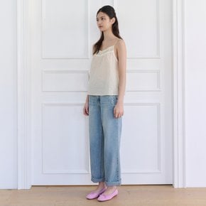 네크 레이스 슬리브리스 블라우스 T264MBL286W