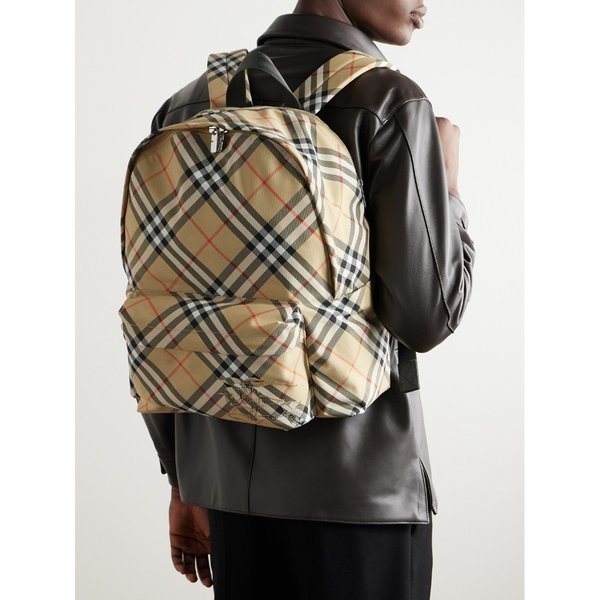 체크 코팅 캔버스 백팩 1647597349616114