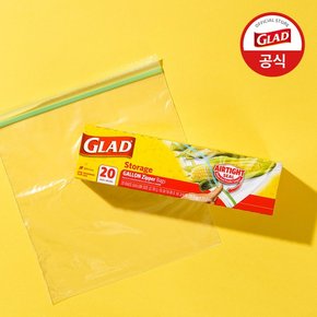 [GLAD] 글래드 프리미엄 4중 지퍼백 일반 대형20매입 1개