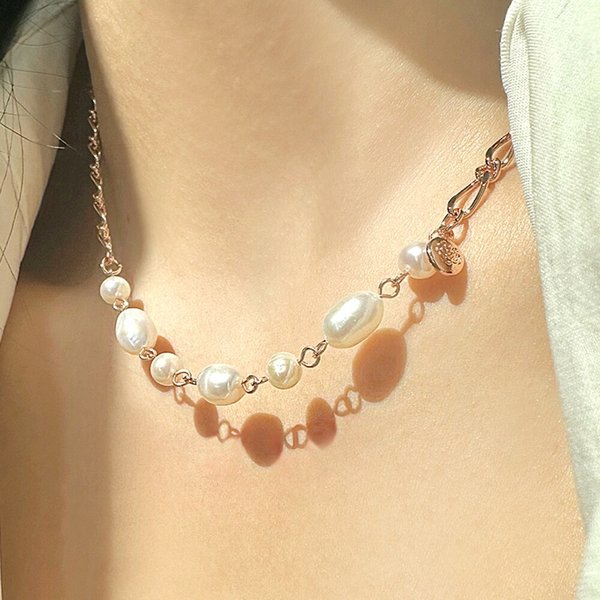 오리아 담수진주 체인 목걸이 NA0579