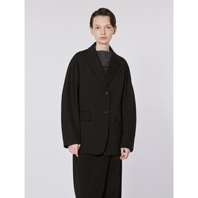 TOF STITCH LINE WOOL BLAZER BLACK