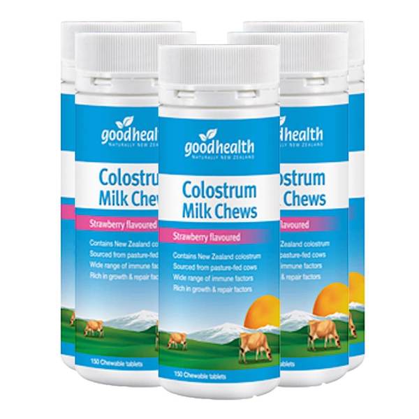 굿헬스 콜로스트럼 초유 딸기향 Colostrum 150정 5개