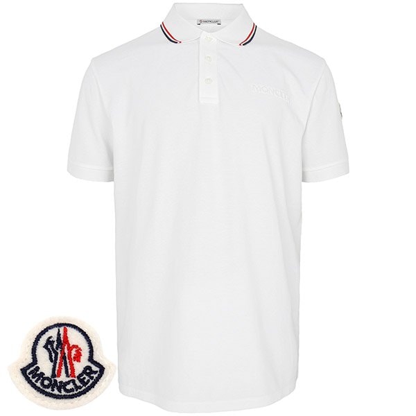 [부산점] 몽클레어 화이트 로고 폴로 티셔츠 8A00006 84556 002
