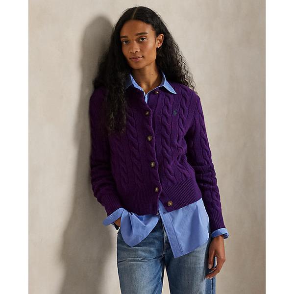 여성 케이블 니트 울 캐시미어 카디건(WMPOSWENDW20492500)