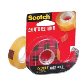 스카치 투명 테이프 1인치 디스펜서 522D 12mm x 20m