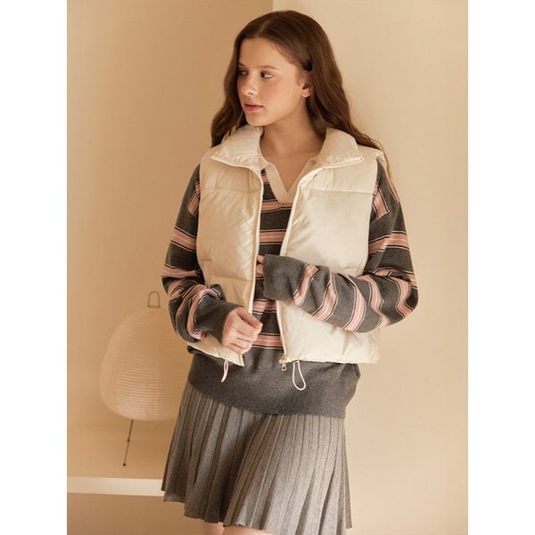 숏 스트링 패딩 베스트 (TLVIY2743)