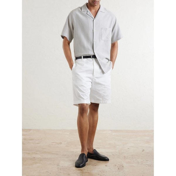 포르투기스 플란넬 존스 캠프 칼라 코튼 셔츠 46376663163010565