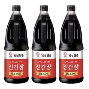 청정원 두번달여더진한 진간장 1.7L 3개