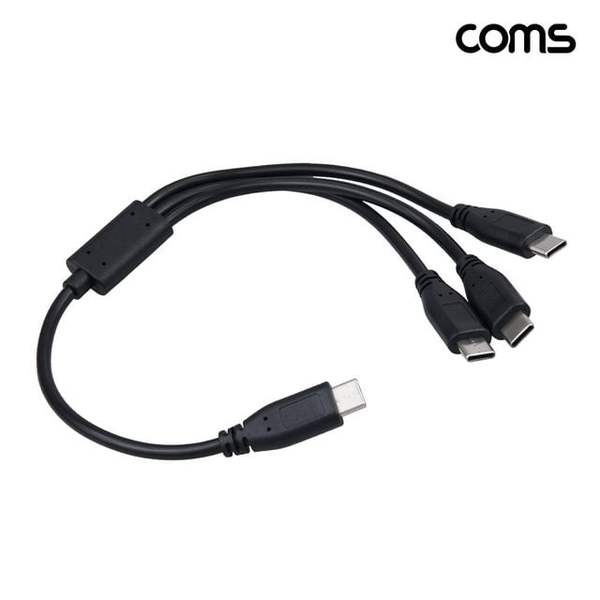 확대된 대표 C타입 3분배 충전 케이블 30cm USB C타입 M to C Mx3