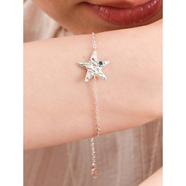 925silver Midnight starfish Bracelet