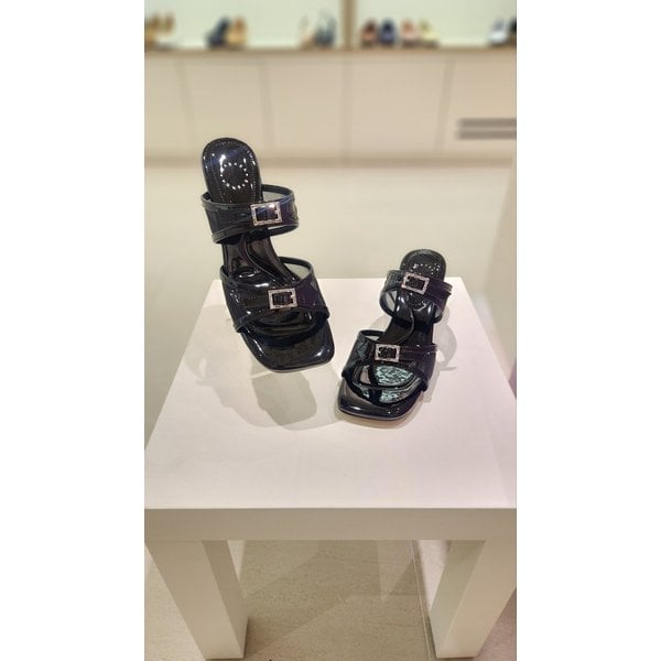[여주점] 바바라 큐빅버클장식 망사 뮬슬리퍼 7cm 2컬러 AAI443