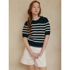 알마 스트라이프 니트 탑 / ALMA STRIPE KNIT TOP_2colors