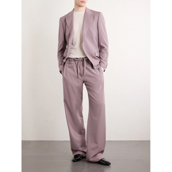 스트레이트 레그 울 드로우스트링 수트 팬츠 46376663162957618