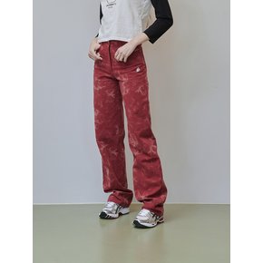 COLOR WASHED PANTS [RED]