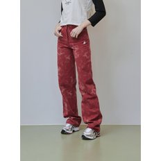 COLOR WASHED PANTS [RED]